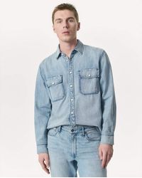 Rag & Bone - Relaxed Fit Featherweight Denim Cpo Overshirt - Lyst