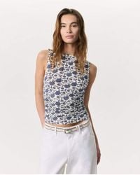 Rag & Bone - Luca Floral Shirred Tank Top - Lyst
