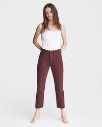 Rag & Bone Maya High-rise Slim - Burgundy Slim Fit Dark Red Jean