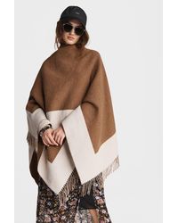 Rag & Bone Highlands Reversible Wool Poncho Midweight Poncho - Multicolour