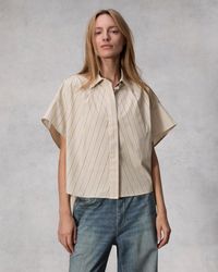 Rag & Bone - Martha Striped Cotton Poplin Shirt - Lyst
