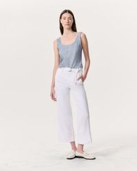 Rag & Bone - Andi Belted Ankle-Length Wide-Leg Jeans - Lyst