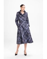 RainSisters - Double Breasted Coat With Front Pleats - Lyst