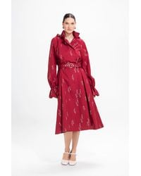 RainSisters - Double Breasted Spring Coat With Front Pleats - Lyst