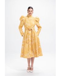 RainSisters - Fit And Flare Coat With Balloon-Styled Sleeves - Lyst