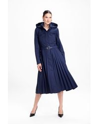 RainSisters - Fit And Flare A-Line Coat With Pleated Skirt - Lyst