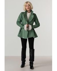 RainSisters - Double Breasted Jacket With Detachable Hood - Lyst
