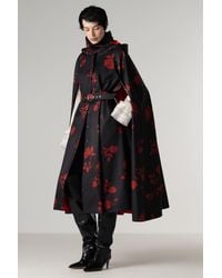 RainSisters - Cape Coat With Floral Print - Lyst