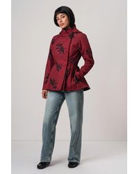 RainSisters - Double Breasted Jacket With Detachable Hood - Lyst