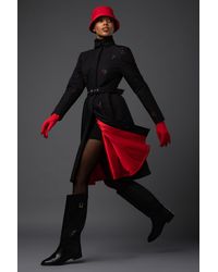 RainSisters - Winter Fit And Flare Coat With Strawberry Print - Lyst