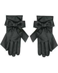 RainSisters - Deep Leather Gloves With Cashmere Lining - Lyst