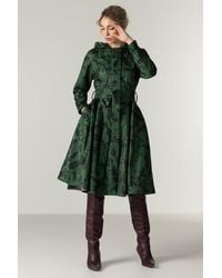 RainSisters - Fit And Flare Coat With Pleated Skirt - Lyst