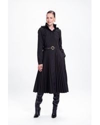 RainSisters - Fit And Flare Coat With A-Line Pleated Skirt For Spring - Lyst