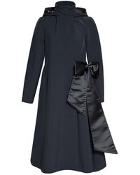 RainSisters - Double Breasted Coat With Trapeze Cut With A Bow - Lyst