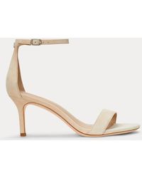 Ralph Lauren - Ralph Lauren Allie Mid-Heel Suede Sandal - Lyst