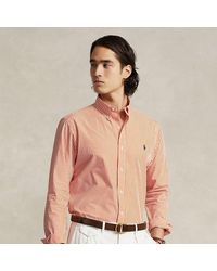 Ralph Lauren - Slim Fit Striped Stretch Poplin Shirt - Lyst