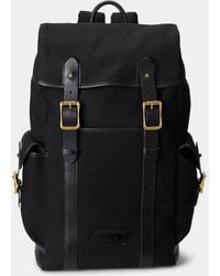Polo Ralph Lauren - Leather-trim Canvas Backpack - Lyst