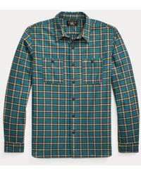 RRL - Kariertes Arbeitshemd Aus Twill - Lyst