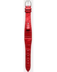 Ralph Lauren Small-Stirrup-Armband, Alligatorleder - Rot