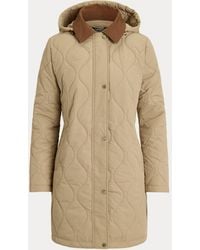 Ralph Lauren - Twill-Trim Onion-Quilted Hooded Jacket - Lyst
