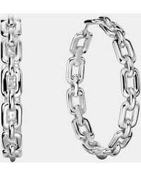 Ralph Lauren - Sterling Hoop Earrings - Lyst