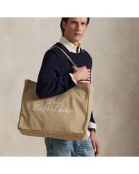 Ralph Lauren - Embroidered Canvas Tote - Lyst