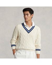 Polo Ralph Lauren - Cricket Cable-knit Cotton Jumper - Lyst