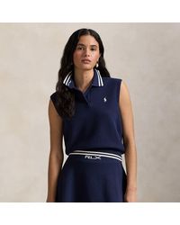 Ralph Lauren - Maglia in misto cotone con colletto polo - Lyst