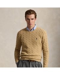 Polo Ralph Lauren - Cable-knit Wool-cashmere Jumper - Lyst