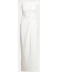 Ralph Lauren Schulterfreies Crêpe-Abendkleid - Weiß