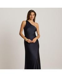 Ralph Lauren - Satin Charmeuse One-Shoulder Gown - Lyst