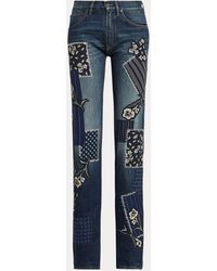 Ralph Lauren Jeans O'Connor motif patchwork - Bleu