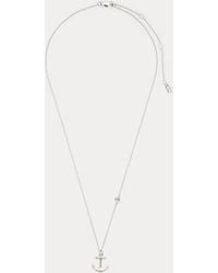 Ralph Lauren - Sterling Anchor Pendant Necklace - Lyst