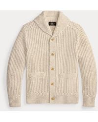 RRL - Cotton-Linen Shawl-Collar Cardigan - Lyst