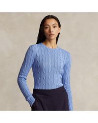 Ralph Lauren - Cable-knit Cotton Sweater - Lyst