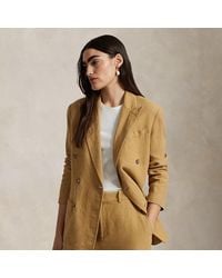 Polo Ralph Lauren - Double-Breasted Linen Blazer - Lyst
