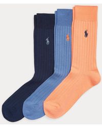 Polo Ralph Lauren - 3 Pares De Calcetines Largos De Algodón - Lyst