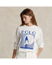 Polo Ralph Lauren - Maglietta a maniche lunghe con logo - Lyst