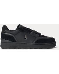 Polo Ralph Lauren - Open Masters Leather-Suede Trainers - Lyst