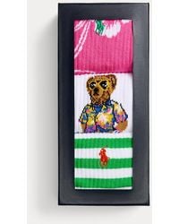 Polo Ralph Lauren - Set regalo 3 paia di calze Polo Bear - Lyst
