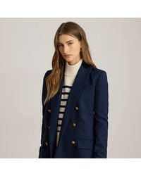 Ralph Lauren - Double-Breasted Wool Twill Blazer - Lyst