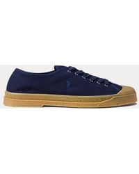 Ralph Lauren Essence 100 Canvas Cap-toe Trainers in White | Lyst