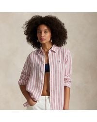 Ralph Lauren - Camicia in lino a righe Classic-Fit - Lyst