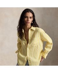 Polo Ralph Lauren - Oversize Fit Striped Linen-Cotton Shirt - Lyst