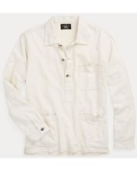 RRL - Linen-cotton Twill Popover Shirt - Lyst