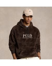 Polo Ralph Lauren - Embroidered-logo Pile Fleece Hoodie - Lyst