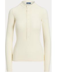 Polo Ralph Lauren - Geripptes Henley Aus Baumwolle - Lyst