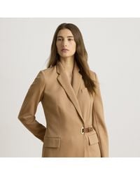 Ralph Lauren - Buckle-Trim Herringbone Jacquard Blazer - Lyst