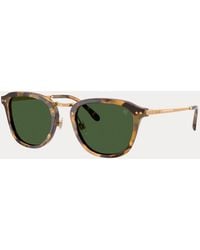 Ralph Lauren - Automotive Metal-Temple Round Sunglasses - Lyst