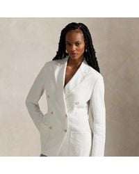 Ralph Lauren - Double-Breasted Linen Blazer - Lyst